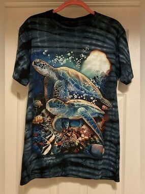 Caballo Tie Dye Super Glow Sea Turtle Graphic Tee Unisex St. Thomas